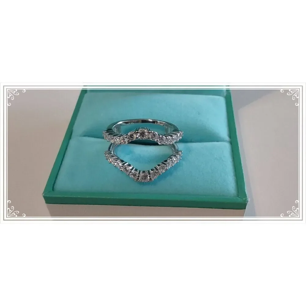 Gorgeous 10.18 Ct. Genuine Diamond Simulant Oval~Baguette~Round Bridal Set #8